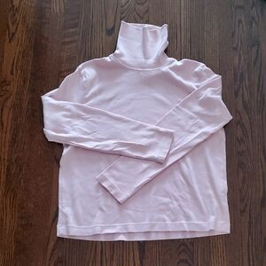 Light Pink Turtleneck Long Sleeve Top